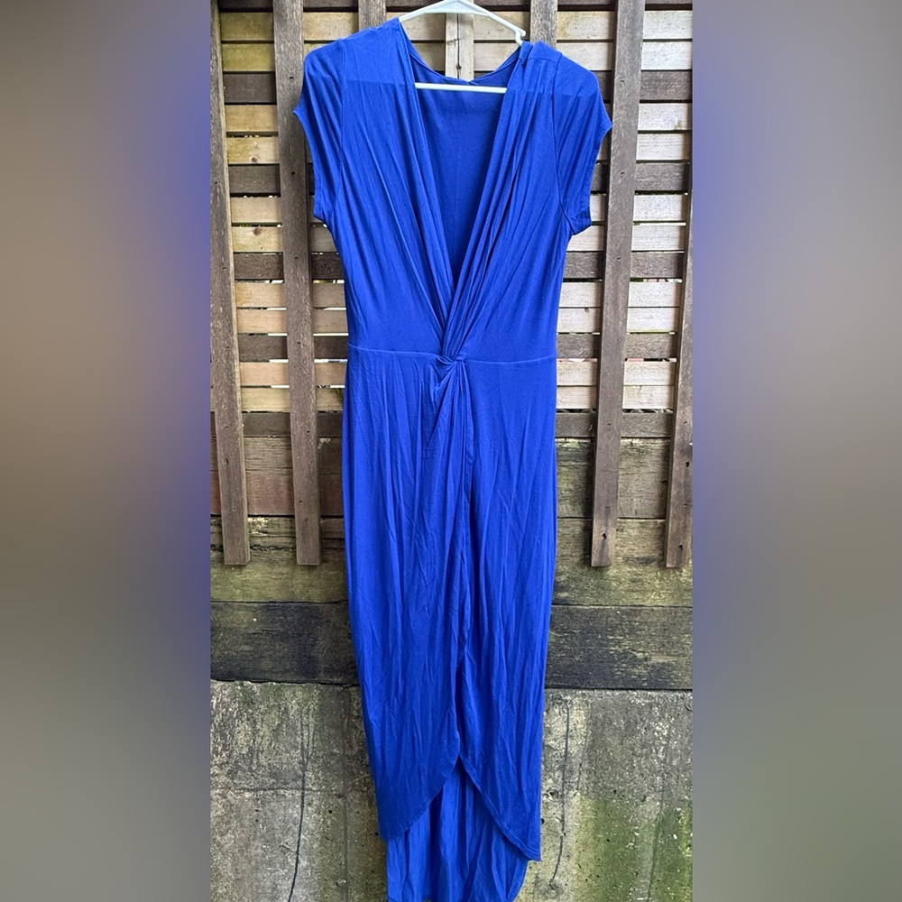Blue Ruched Dress - Picture 1 of 3